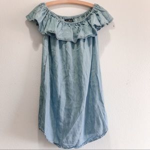 LULUS Chambray Off-The-Shoulder Dress